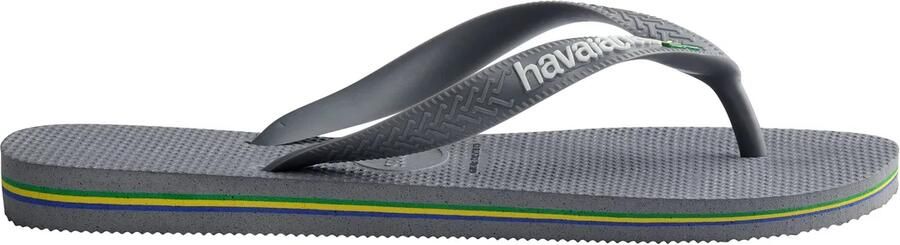 HAVAIANAS Teenslippers Dames Brasil Logo Dames 37 38 Rubber Grijs