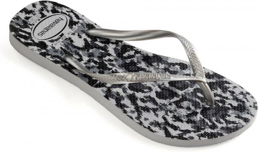 Havaianas Slim Animals Dames Slippers Grey Silver