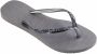 HAVAIANAS Teenslippers Dames Kids Slim Glitter Ii Maat: 41 42 Materiaal: Rubber Kleur: Grijs - Thumbnail 6