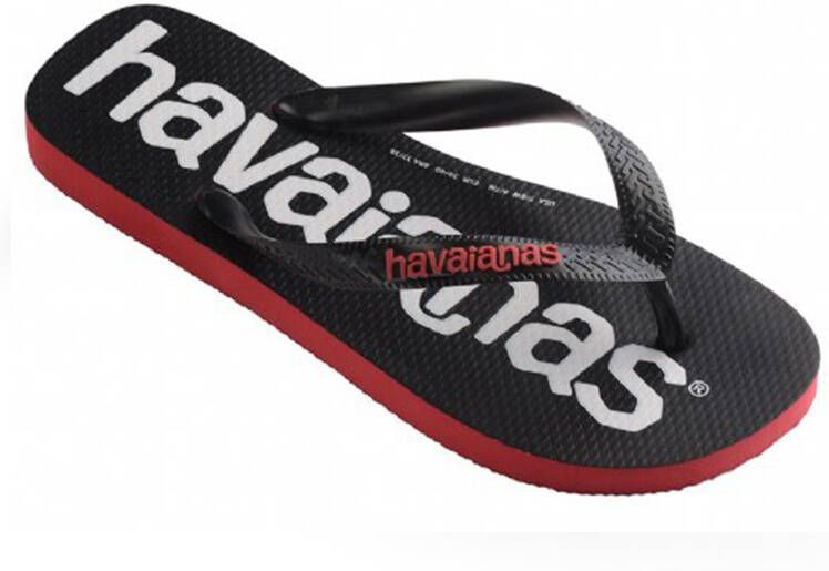 Havaianas Top Logomania 2 Unisex Slippers Zwart Rood - Foto 8