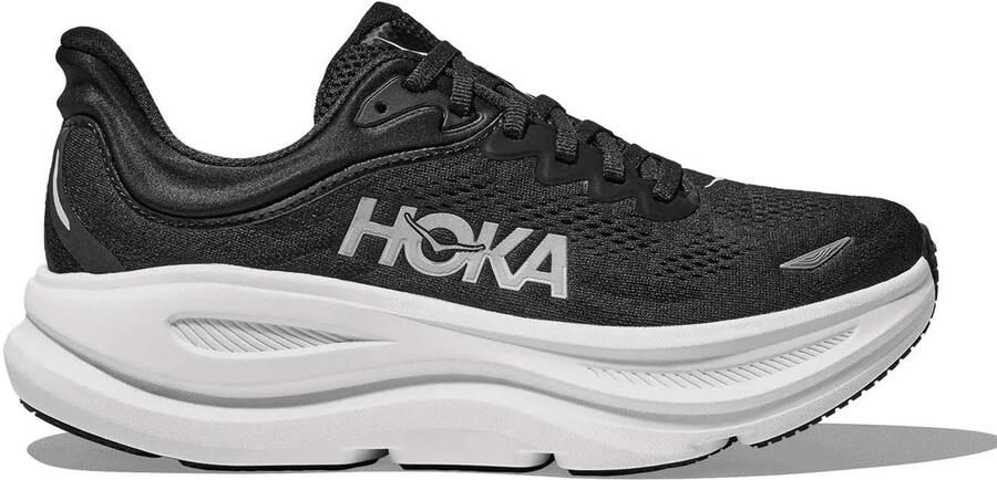 Hoka One Zwart Wit Bondi 9 hardloopschoenen