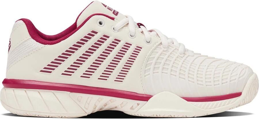 K-Swiss EXPRESS LIGHT 3 PADEL padelschoenen ecru rood oranje