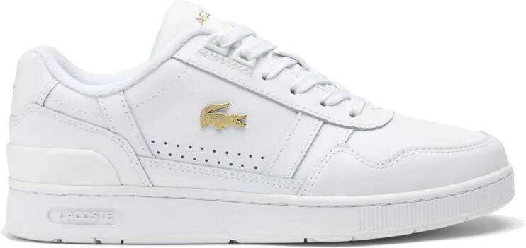 Lacoste Logo Sneaker Mat Leer Label Ingedrukt Vetersluiting White Dames - Foto 14