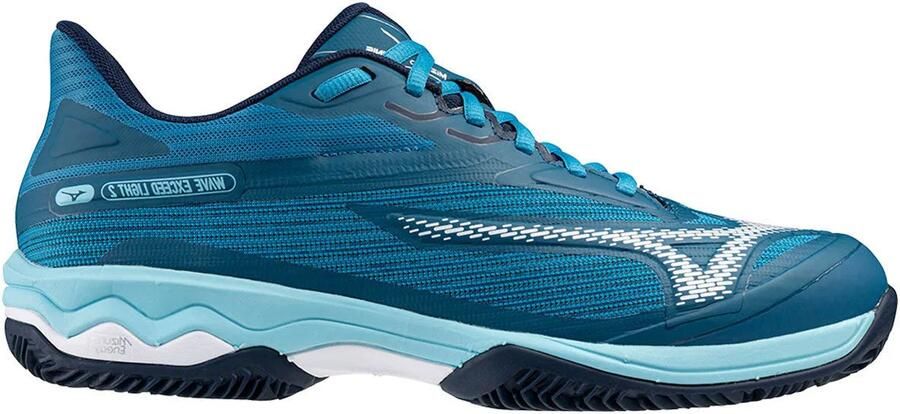 Mizuno Tennisschoen Padelschoen Wave Exceed Light 2 CC Heren Blauw Wit