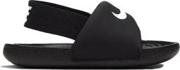 Nike Kawa badslippers met logo zwart wit Rubber Logo
