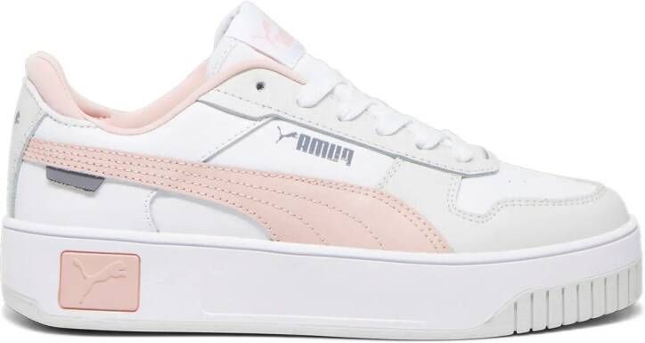 Puma Carina Street leren sneakers wit roze Leer Meerkleurig 37 - Foto 4