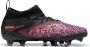 Puma Future 8 Match FG AG Junior voetbalschoenen zwart wit oranjerood - Thumbnail 4