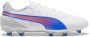 Puma King Match senior voetbalschoenen wit kobaltblauw lichtgrijs - Thumbnail 4