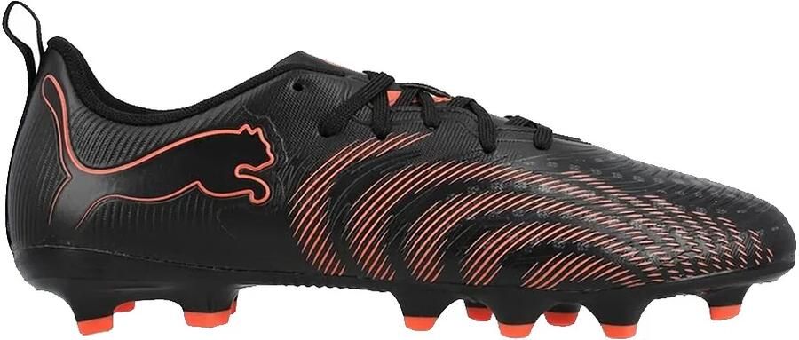 Puma Future 9 Play junior voetbalschoenen zwart oranje Imitatieleer