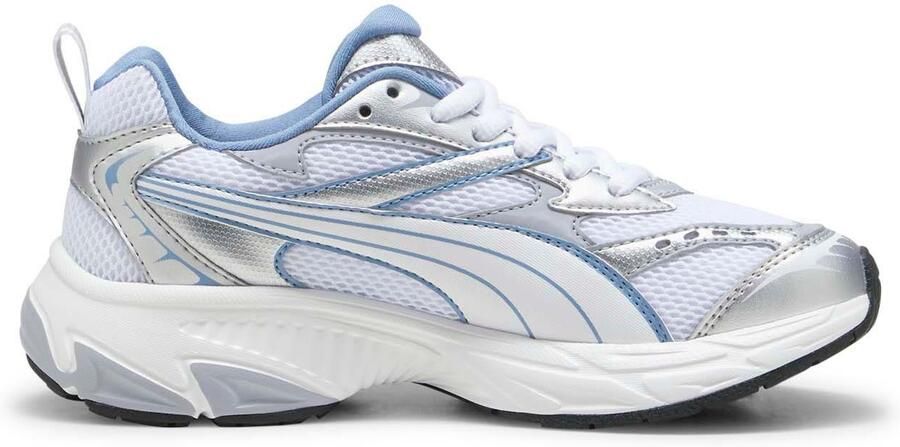 Puma Morphic sneakers wit lichtblauw zilver Mesh Meerkleurig 35.5 - Foto 4