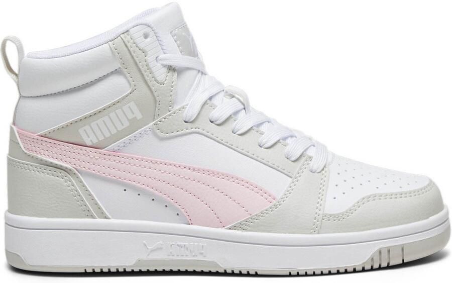 Puma Rebound v6 Mid V6 Mid sneakers wit grijs roze Imitatieleer 38 - Foto 8