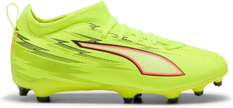PUMA Ultra 6 Match Gras Kunstgras Voetbalschoenen (MG) Kids Neongeel Rood Zwart - Foto 5