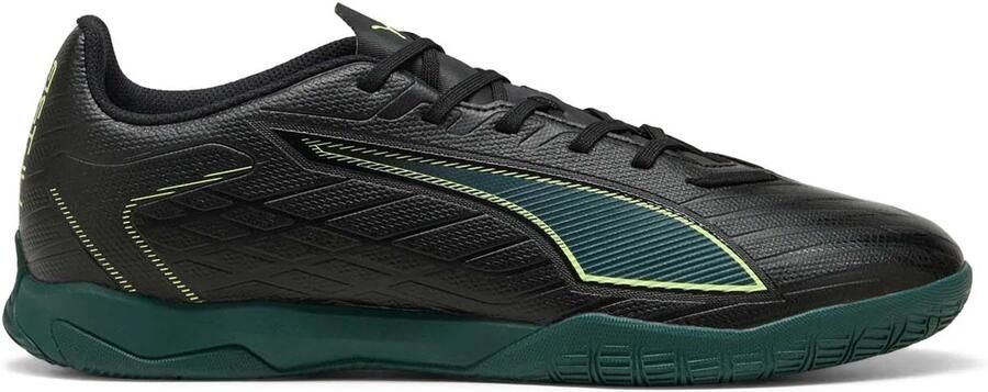 PUMA Ultra 6 Play Zaalvoetbalschoenen (IN) Zwart Donkergroen Lichtgroen