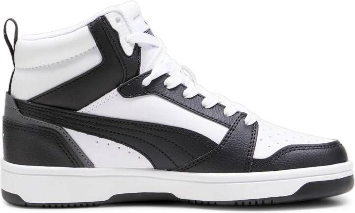 Puma Rebound V6 Mid Jr White Black shadow Gray (gs) Fashion sneakers Schoenen weiß 37.5 beschikbare maaten:37.5 38.5 39 - Foto 9