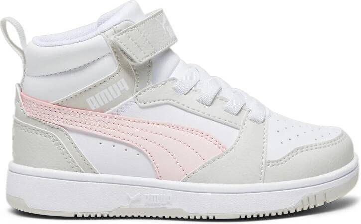 Puma Rebound v6 Mid V6 Mid sneakers wit grijs roze Imitatieleer 35 - Foto 9