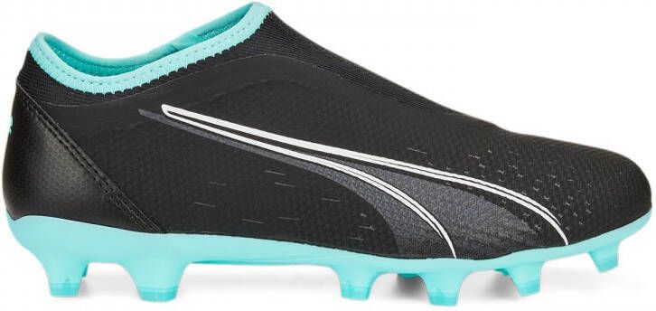 PUMA Ultra Match Veterloze Gras Kunstgras Voetbalschoenen (MG) Kids Zwart Wit Blauw - Foto 3