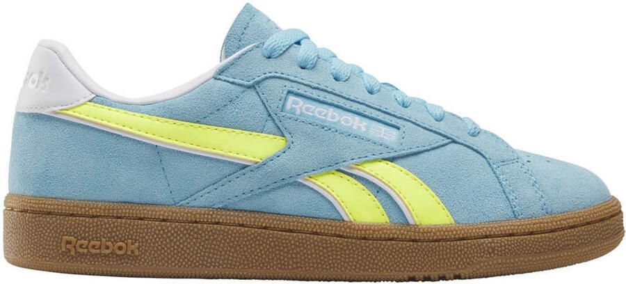 Reebok CLUB C GROUNDS UK Blauw SOLAR ACID YELLOW GUM Dames Sneakers Blauw - Foto 3