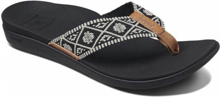 Reef Ortho Wovenblack White Dames Slippers Zwart Wit - Foto 9