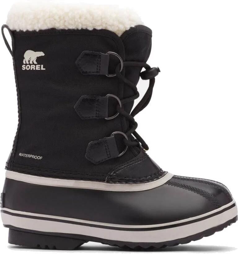 Sorel Yoot Pac Nylon Snowboot Kind Zwart Donkergrijs geling