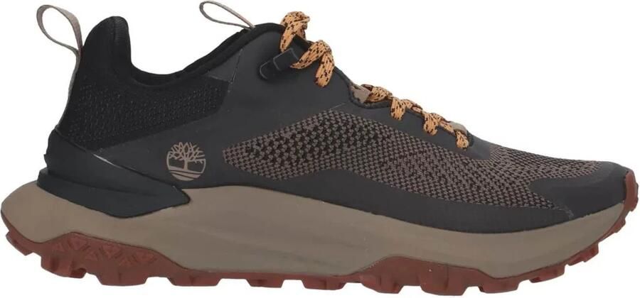 Timberland Bruine Sneakers Paneelontwerp Vetersluiting Brown Heren
