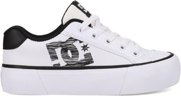 DC Shoes Chelsea Platform Dames Wit Leren schoenen
