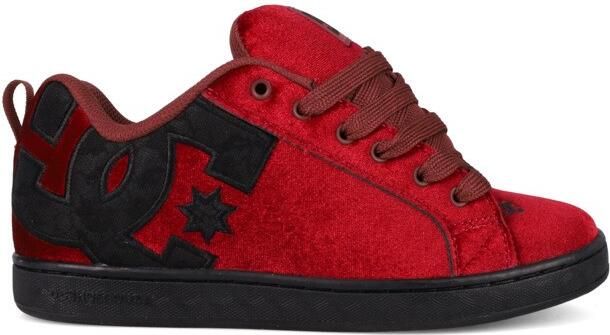 DC Shoes Court Graf Dames Rood Leren schoenen