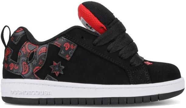 DC Shoes Court Graffik Jongens Zwart Leren Teenslippers