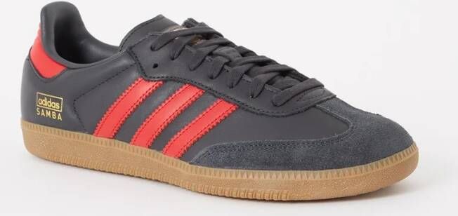 Adidas Samba sneaker van leer met suède details
