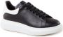 Alexander mcqueen Oversized Sneakers in Black Leather and white Heel Zwart - Thumbnail 2