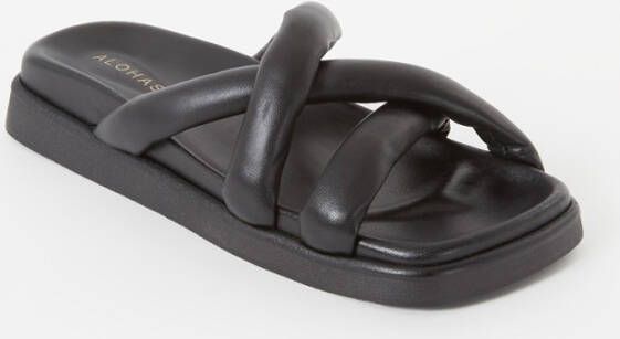 ALOHAS Cross slipper van leer