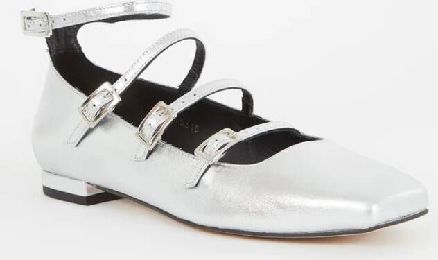 ALOHAS Luke Shimmer ballerina met metallic finish