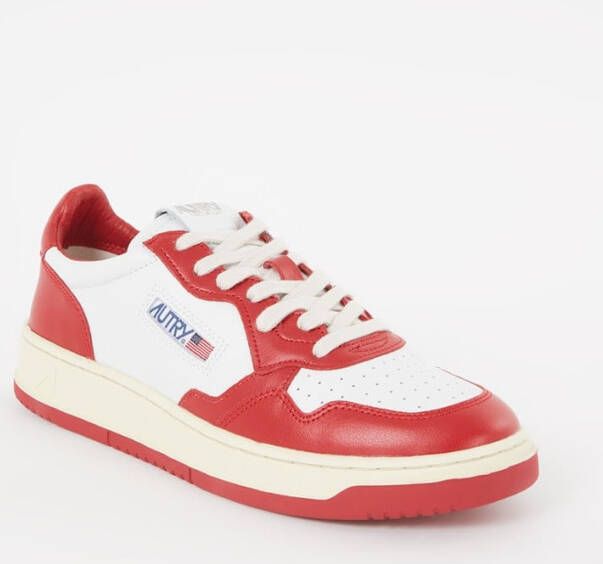 Autry Vintage lage leren sneakers met Amerikaanse vlag detail Rood - Foto 12