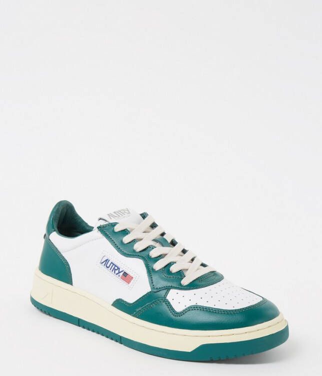 Autry Witte Groene Leren Sneakers met Geperforeerde Neus Green Heren - Foto 19