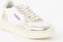 Autry Witte Platina Leren Sneakers Vintage-geïnspireerd Wit Dames - Thumbnail 2