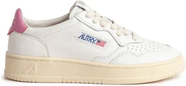 Autry Witte Mauve Lage Sneaker met Leren Tong White Dames - Foto 9