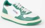Autry Witte Groene Leren Sneakers met Geperforeerde Neus Green - Thumbnail 2