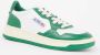 Autry Witte Groene Leren Sneakers met Geperforeerde Neus Green Heren - Thumbnail 2