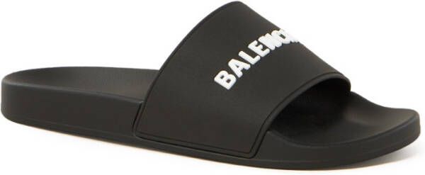 Balenciaga Zwarte Rubberen Sandalen Highlights Open Teen Black Heren - Foto 6