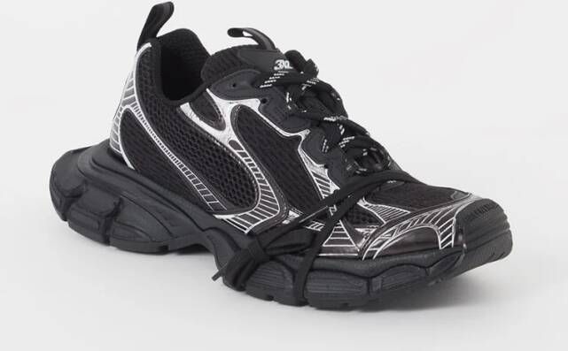 Balenciaga 3XL Monocolor Mesh Rub Sneakers Zwart Heren - Foto 2