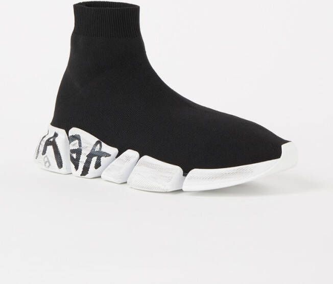Balenciaga Speed 2.0 Graffiti Sneakers Multi Black Unisex - Foto 2