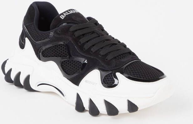 Balmain B-East trainers in leer suède en mesh Black Heren - Foto 2