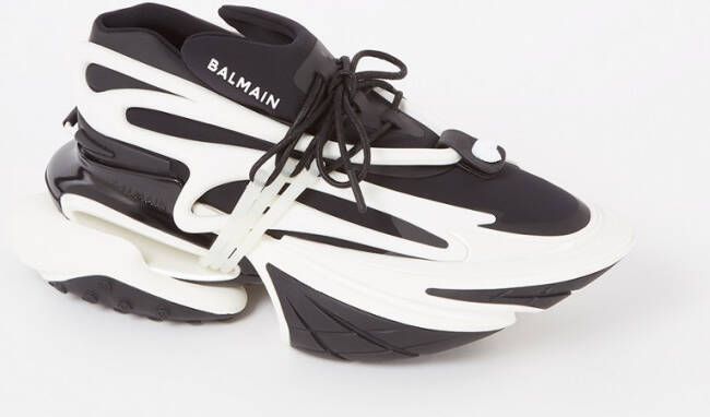 Balmain Unicorn sneaker met leren details