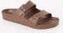 Birkenstock Chocoladebruine Dubbele Band Sandalen Brown Unisex - Thumbnail 4