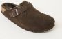 Birkenstock slipper BOSTON Shearling Mocca Suede Leather narrow - Thumbnail 4