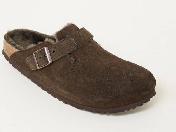 Birkenstock slipper BOSTON Shearling Mocca Seude Leather narrow - Foto 13