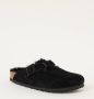 Birkenstock Boston Black narrow Shearling Veloursleder Suede Pantoffels Zwart - Thumbnail 3