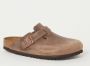 Birkenstock Boston Tabacco Brown narrow Fettleder Oiled Leather Unisex Pantoffels Tabacco Brown - Thumbnail 6