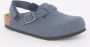 Birkenstock Kid's Tokio AS Birkibuc Sandalen Narrow blauw - Thumbnail 1