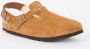Birkenstock Bruine Suède Sandalen met Shearling Voering Brown Unisex - Thumbnail 2