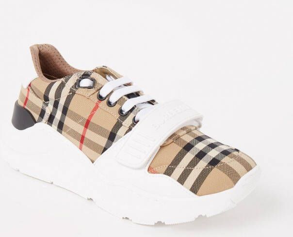 Burberry Regis sneaker met kalfsleren details